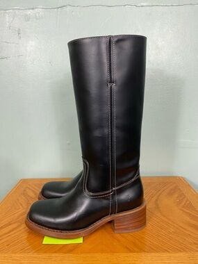 Frye Campus 14L Boots Leather Black Size 6.5 Sku6